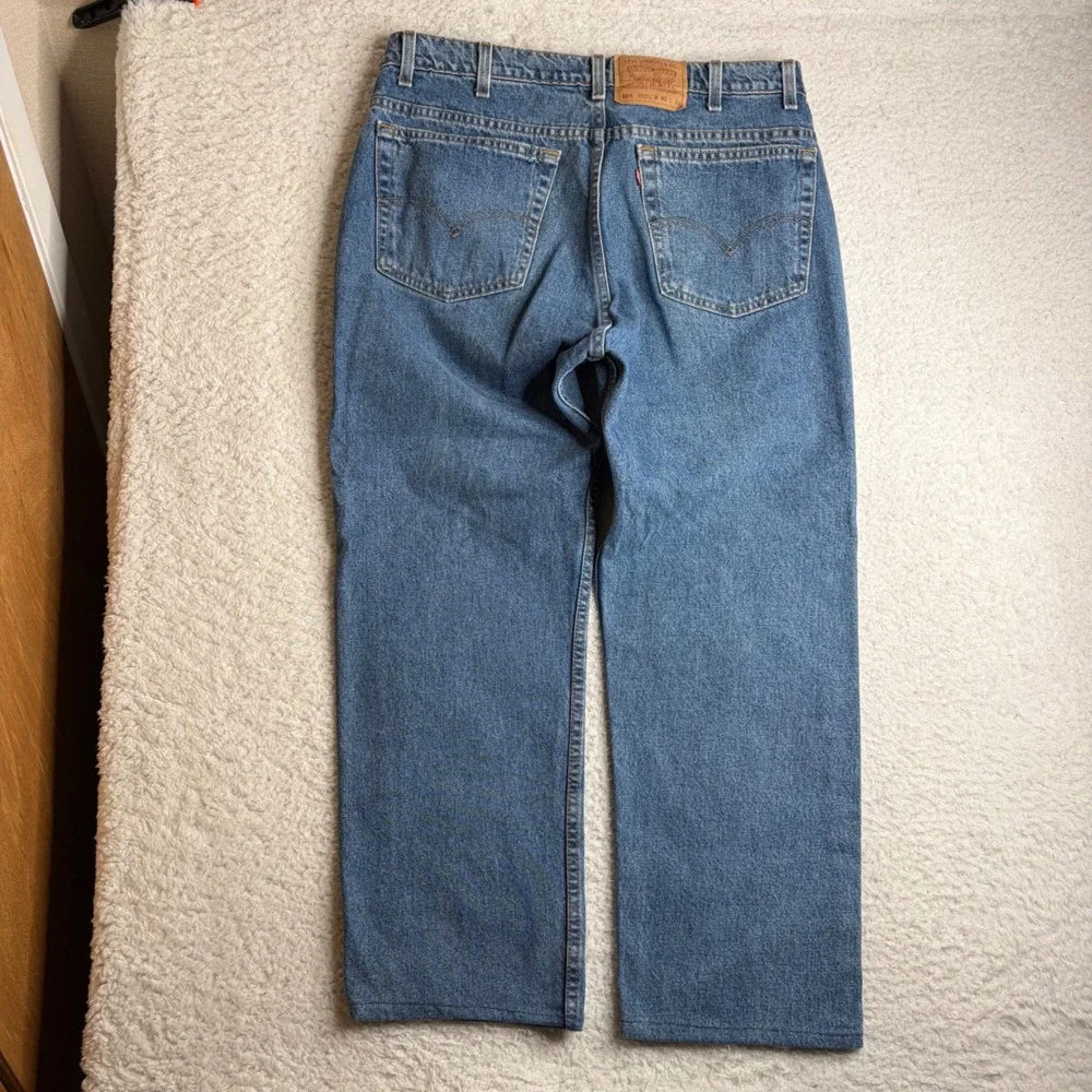 Vintage Levis 505 Mens 40x30 (36x28) Made in USA Blue Straight Leg Jeans 1996